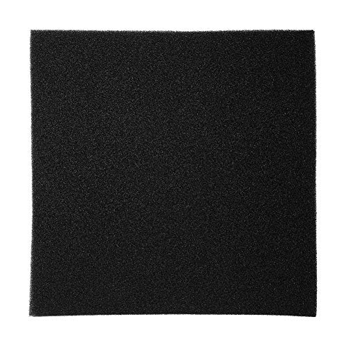 GLOGLOW Schaumstofffilter für Aquarien, selbstklebender biochemischer Schwamm für Aquarium-Filtration, schwarze Baumwolle, 50 x 50 x 4 cm für Süßwasser (50 x 50 x 4 cm grobes Loch) von GLOGLOW