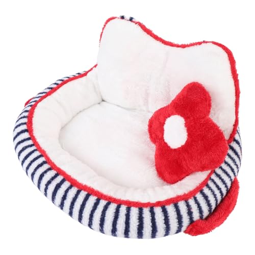 GLOGLOW Waschbares Hundebett, Katzenbett, Warm, Weich, Niedliches Design, Waschbares Plüsch-Haustierbett mit Erhöhtem Komfort für den Innenbereich Im Herbst und Winter (M) von GLOGLOW