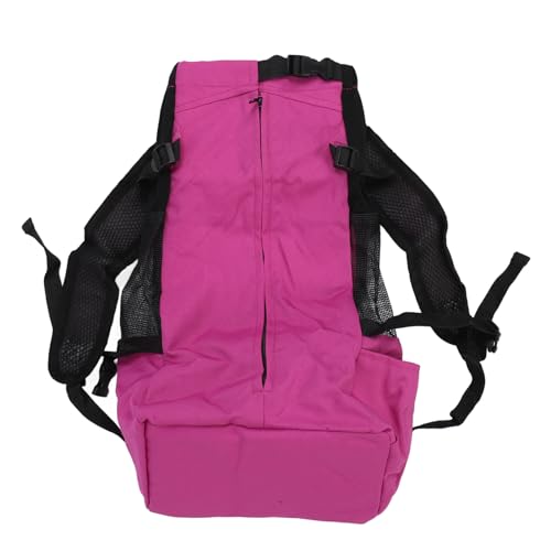 Haustier-, Belüfteter Netz-Hunde-Reiserucksack, Head Out Hunde-Tragerucksack, Katzen-Tragetasche für Reisen, Outdoor, Wandern, Radfahren (violett) von GLOGLOW