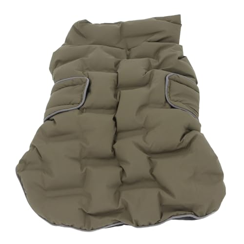 Hunde-Winterjacke, Großer Hund, Warm, Winddicht, Wasserabweisend, Winterjacke, Robuste Reflektierende Streifen-Haustierkleidung für Regnerische und Verschneite Bedingungen (M) von GLOGLOW