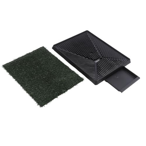 Hundegras-Pad mit Tablett, Künstliche Hundegrasmatte, Haustier-Töpfchen, Wiederverwendbar, Waschbar, Welpen-Trainingstablett, Hundetoilette, Toilette für Kleine (S 20 cm) von GLOGLOW