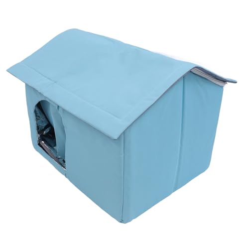 Katzenkühlhaus, Isoliertes Haustier-Hundebett, Katzenunterschlupf, Katzenbett für den Innenbereich, Kühlendes Katzenhaus Im Freien mit Aluminiumfolie für den Sommer (46 x 30 cm von GLOGLOW