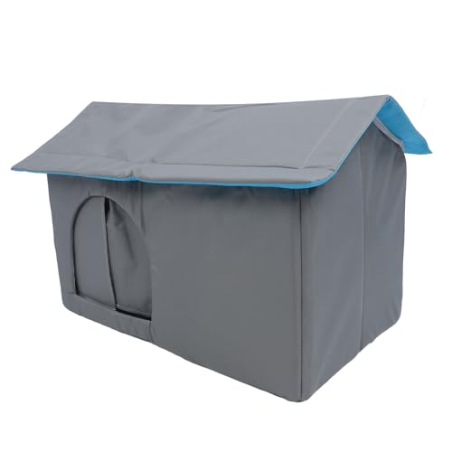 Katzenkühlhaus, Isoliertes Haustier-Hundebett, Katzenunterschlupf, Katzenbett für den Innenbereich, Kühlendes Katzenhaus Im Freien mit Aluminiumfolie für den Sommer (46 x 30 cm von GLOGLOW