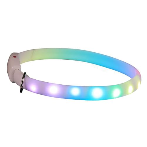 GLOGLOW LED-Haustierhalsband, über USB Wiederaufladbar, Leuchtet Im Dunkeln, Halsband für Große Hunde, Verstellbare Sicherheits-Hundehalskette, Geeignet für Nächtliche Spaziergänge von GLOGLOW