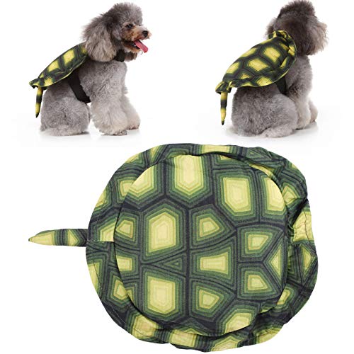 Hund Kostüm, verstellbare weiche Bequeme Schildkröte Form Hund Kostüm Leichtes Halloween Cosplay Jumpsuit Lustiges Haustier Kleid für kleine Hunde von GLOGLOW