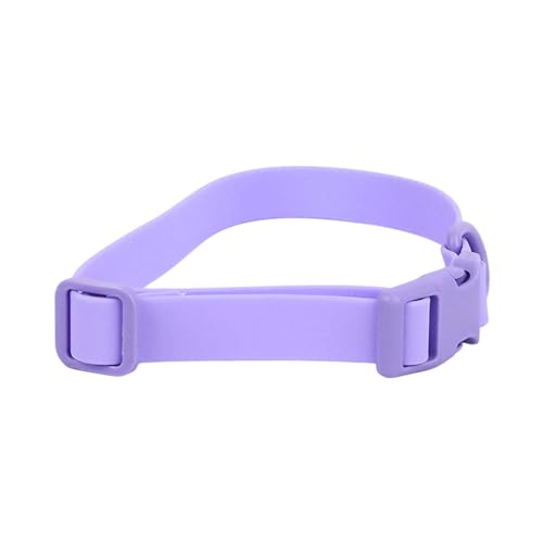 Verstellbares, Wasserdichtes Hundehalsband mit Rostfreier Schnalle, Leicht zu Reinigen, Bequemes PVC-Haustierhalsband, Geeignet für Outdoor und Training (Purple) von GLOGLOW