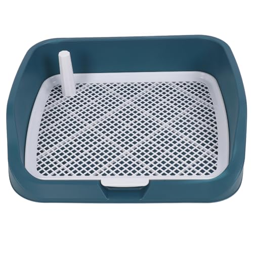 Welpen-Hundetoilette, Abnehmbare Haustiertoilette, Hundetrainingstoilette, Waschbares Welpentöpfchen mit Spritzwand für Kleine und Mittelgroße Hunde, 54 X 45 X 13 cm (BLUE) von GLOGLOW