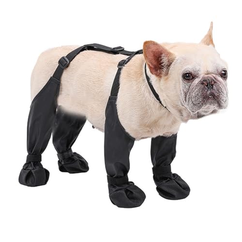 GLOGLOW wasserdichte Hundestiefel, Hunde-Regenstiefel, Hosenträger-Leggings, Verstellbare Riemen, Hundegurt-Stiefel, Pfotenschutz für Spaziergänge Im Freien, Laufen, Wandern (L) von GLOGLOW