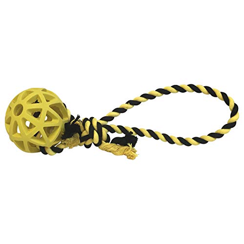 GLORIA 8432288110690 Hundespielzeug Gummiball Größe 7 cm x 30 cm Seil - Namensball mit Seil Atomball - Größe S, Variado von GLORIA LO MEJOR PARA TU MEJOR AMIGO