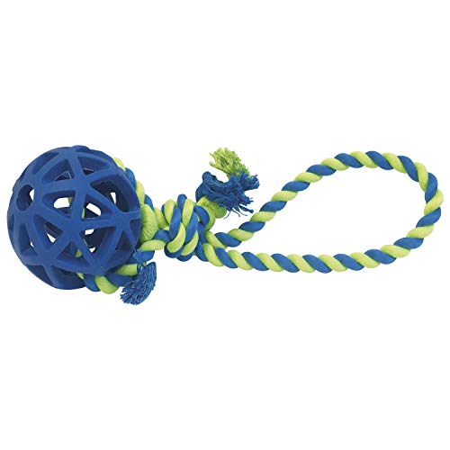 GLORIA 8432288110706 Hundespielzeug Gummiball Größe 9 cm x 30 cm Seil - Namensball mit Seil Atomball - Größe M, Variado von GLORIA LO MEJOR PARA TU MEJOR AMIGO