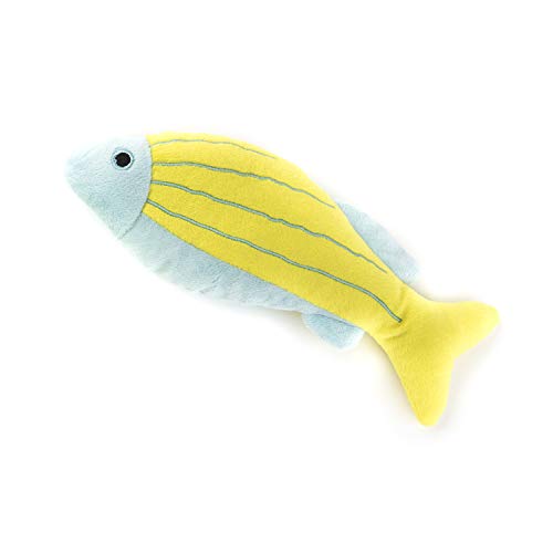 GLORIA 8432288111444 Hund Stofftier - gelbe Farbe - Größe 25cm - Name Fish Linkin - mit Squeacker, Amarillo von GLORIA LO MEJOR PARA TU MEJOR AMIGO