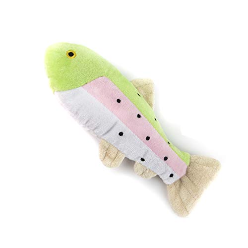 GLORIA 8432288111451 Hund Stofftier - grün/rosa Farbe - Größe 25cm - Name Pitusa Fisch - mit Squeacker, Verde/Rosa von GLORIA LO MEJOR PARA TU MEJOR AMIGO