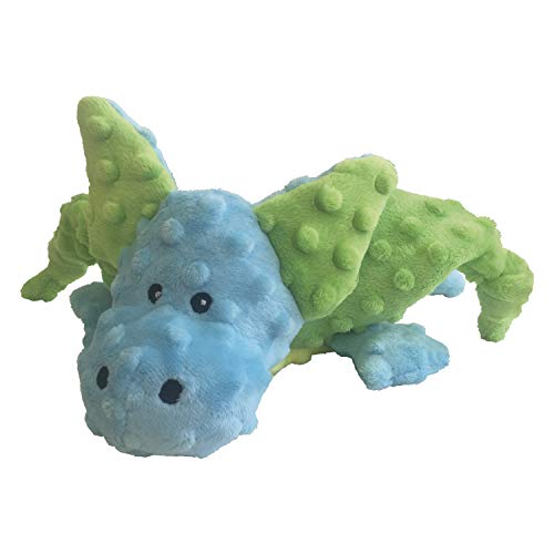 GLORIA 8432288110522 Stofftier für Hunde - grün/Blaue Farbe - Größe 24 cm - Name Mini Smaug - mit Squeacker, Verde/Azul von GLORIA LO MEJOR PARA TU MEJOR AMIGO