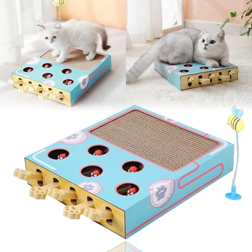 GLSAYZU Miaofairy Katzenspielzeug - Whack-a-Mole 3-in-1 Katzenkratzbaum und Spielzeug, Whack a Mole Katze, Jagdspielzeug für Katzen (1Pc) von GLSAYZU