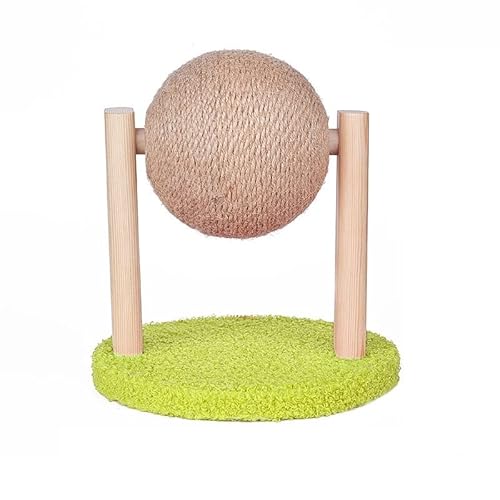 Kratzbrett Katzen Cat Scratch Ball Verschleißfeste Klaue Cat Scratch Board Massivholz Cat Climb Scratch Board Toys Katzenkratzbrett(Green-L) von GLigeT