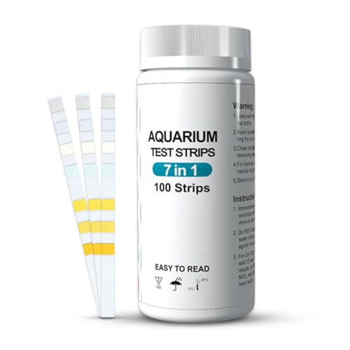 GMBYLBY 100PCS Aquarium Teststreifen Salzwasser Testset Süßwasser Salzwasser Aquarium Wassertest Zur Erkennung Der Qualität 7-in-1-Wasserteststreifen Für Leitungswasser Wasserteststreifen Aquarium von GMBYLBY