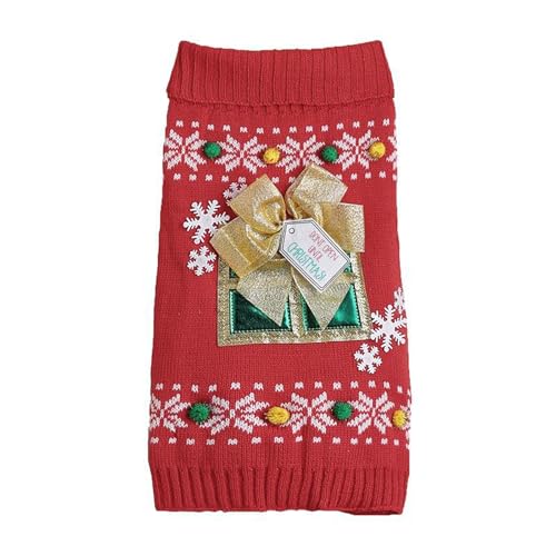 GMBYLBY Hunde Weihnachtspullover Festival Kostüm Für Weihnachten Verkleidung Festival Thema Pullover Overall Kleines Hunde Party Outfit von GMBYLBY