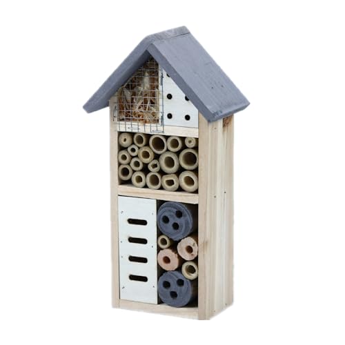 GMBYLBY Outdoor Insektenlebensraum Handgefertigtes Holz Insektenhotel Naturholz Hängeschutz Für Garten Honigbienen Nisthilfen Outdoor Insektenhaus von GMBYLBY