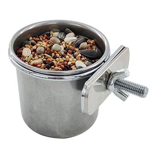 GMBYLBY S/für M/l/XL Edelstahl Haustier Papagei Fütterung Trinkbecher Wasserkäfig Antiturnover Hanging Bowl Birds Lebensmittel Vogelhäuschen Für Draußen GMBYLBY S/für M/l/XL Edelstahl Haustier Papagei Fütterung Trinkbecher Wasserkäfig Antiturnover Hanging Bowl Birds Lebensmittel Vogelhäuschen Für Draußen von GMBYLBY
