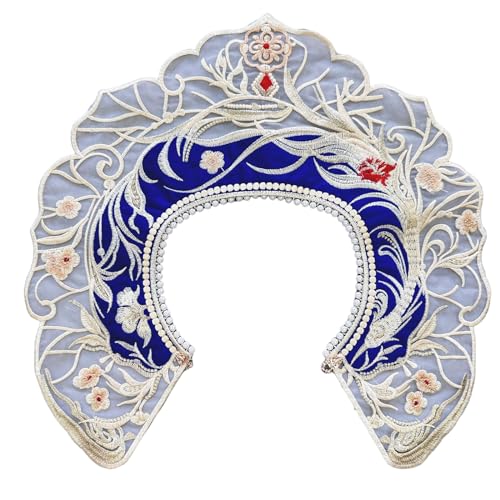 Yunjian-Halsband mit falschem Kragen, Spitze, abnehmbare Stickerei, Blumenmuster, dekorativ, chinesische Yunjian-Nieten, bestickte Halsbänder für Hunde von GMBYLBY