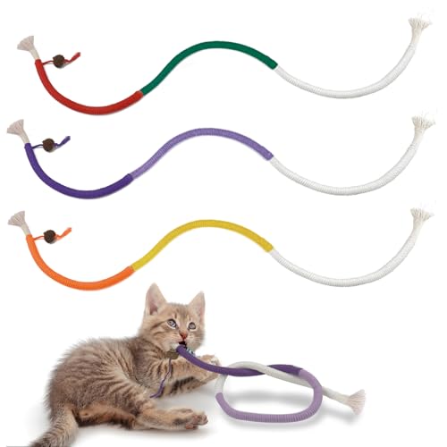 GMMG Katzenspielzeug, Katzenminze Spielzeug Beißseil, Interaktives Spielzeug Katze, Katzenminze Stick, Cat Toy für Stressabbau (3 Stück) von GMMG