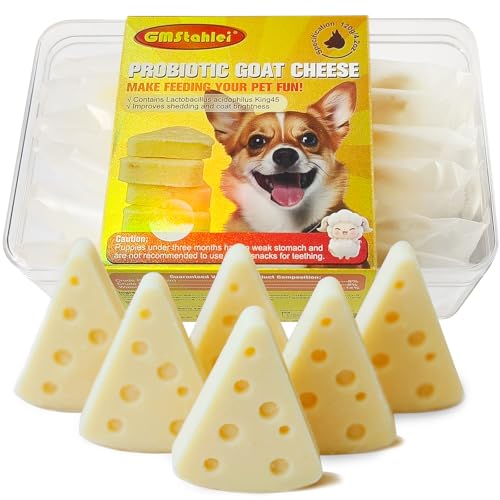 GMStahlei Hundesnacks mit Probiotika: Ziegenkäse-Snacks – Stärkt Immunsystem & fördert gesundes Fell – Einzeln verpackt, 120g (15 Stück) – Gesunde Hundeleckerli für Training & Belohnung von GMStahlei