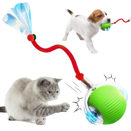 Chewie Rolling Ball, 2025 Neu Magic Ball Hund Interaktives Katzenspielzeug Elektrisch, Hundespielzeug Ball katzenspielzeug Ball, Intelligenter Automatischer Rollball Spielzeug (Grün) von GMTEO