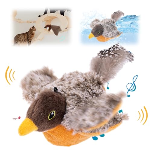 GMTEO Interaktives Katzenspielzeug Selbstbeschäftigung, Katzenspielzeug Vogel Spielzeug Katze, Elektrisches Vogelspielzeug für Katzen, Interactive Cat Toy, Flapping Bird Cat Toy (Elster) von GMTEO