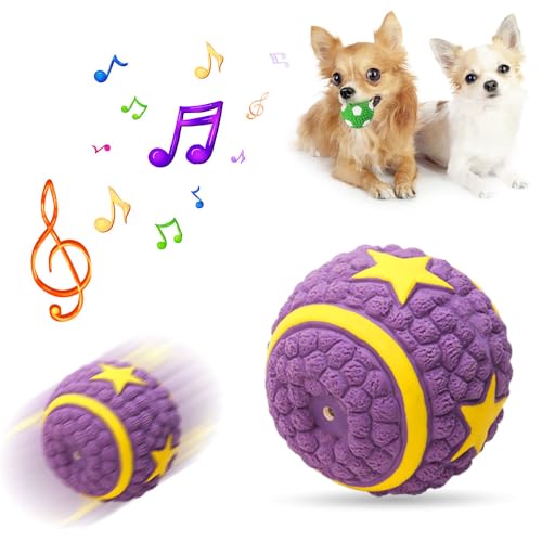 Immortal Toy for Aggressive Chewers, 2024 Neu langlebig weich hundespielzeug Ball, hochwertig Hundeball Unzerstörbar für Große Mittelgroße Kleine Hunde (lila - 2 Stück) von GMTEO