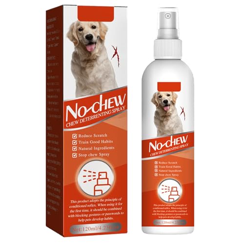 GNAUMORE Bitterspray für Hunde, kaufreies Spray für Hunde, zur Korrektur des Verhaltens von Haustieren, Anti-Kau-Spray für Hunde, 120 ml von GNAUMORE