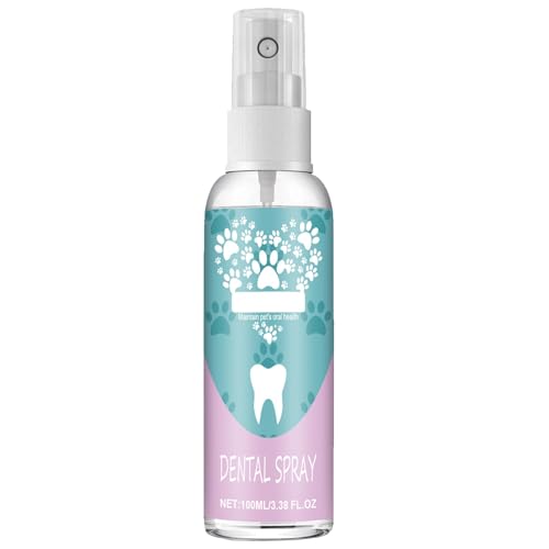 GNAUMORE Dentalspray für Hunde,Zahnreinigungsspray für Haustiere,Zahnreinigungsspray für Hunde & Katzen,Dentalspray für Hunde & Katzen Entfernt ZahnbelagHaustier-Mundspray Saubere Zähne von GNAUMORE