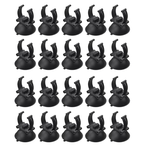 GNAUMORE Holder Suction Cups Clips Aquarium,Aquarium Suction Cups,Pipe Heater Holder Aquarium,Générique Aquarium Suction Cup,for Air Line Oxygen Hose Pump Suction Cups Aquarium Accessories 20PC von GNAUMORE