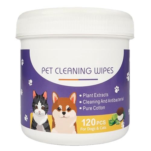 GNAUMORE Hundetücher, Augentücher für Hunde und Katzen, Fleckschutztücher für Haustiere, Augenpflege von Haustieren, Reinigung der Augen, 120 Stück von GNAUMORE