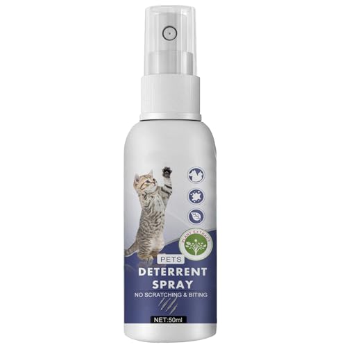 GNAUMORE Katzenabwehr-Spray, für drinnen und draußen, sicheres Katzenspray, natürliches Katzenschreckspray, kratzfestes Katzenspray zum Kratzen, effektives Katzenschreckspray mit bitterem 50 ml von GNAUMORE