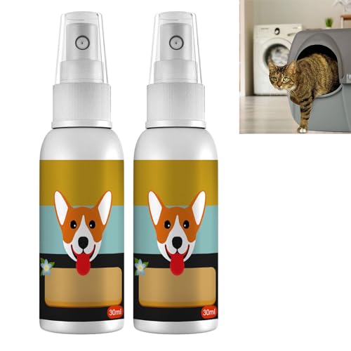 GNAUMORE Trainingsspray Fürs Töpfchen,Hunden Töpfchentraining,Töpfchen-Trainingsspray für Hunde,Lockstoff-Spray für Hunde Hilft,Hundetoiletten Trainingshilfe Für Drinnen Und Draußen,2 * 30ML von GNAUMORE