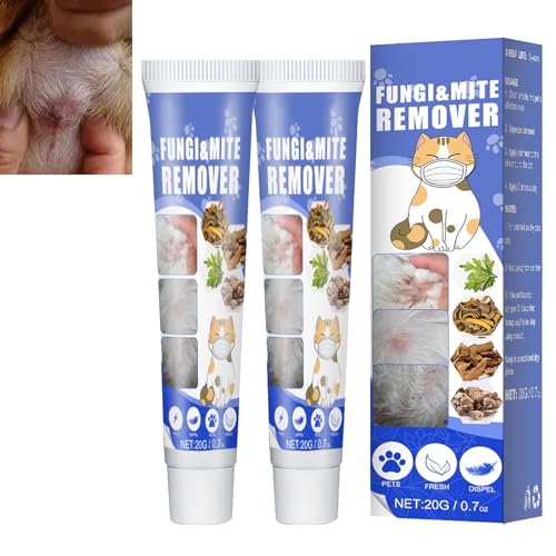 Haustier-Milben-Repellent-Creme,Anti Milben für Hund,Pet Mite Repellent Cream,Hund Milben Entferner,Grasmilben Sparset für Hunde,Hautpflege Milben Hund Grasmilben Bekämpfen 2 * 20G von GNAUMORE