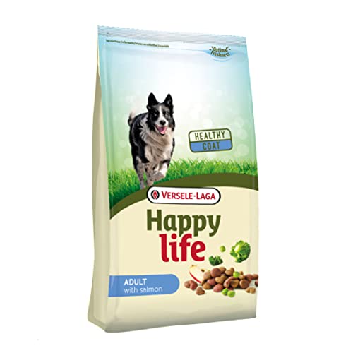 Happy Life Hundefutter für Erwachsene, mit Lachs für gesunde Haut und glänzendes Fell, für Erwachsene, Hundefutter - Gesundes Futter - 15 kg von GNCPets