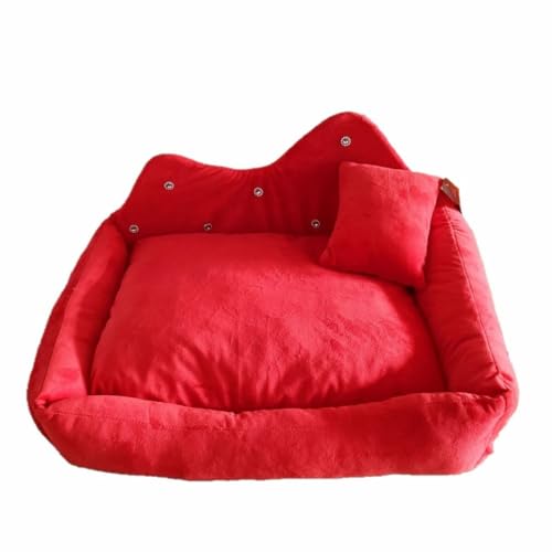 GO GIFT Haustierbett, XL, rot, 60 x 10 x 45 cm von GO GIFT