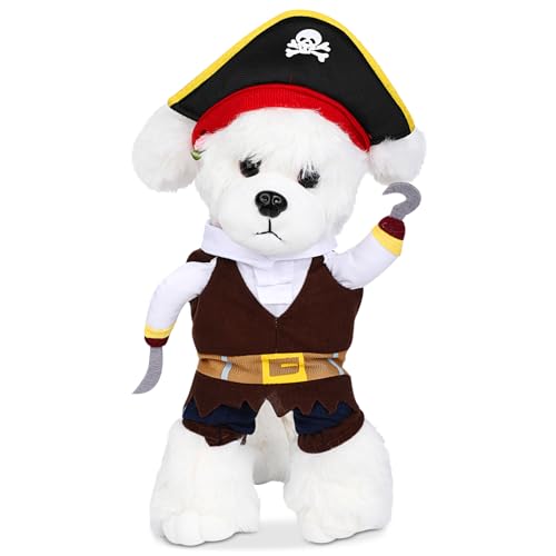 Hunde-Piratenkostüm, lustiges Hunde-/Katzenkleidung, Outfit, Haustier, Halloween, Cosplay, Kostüm, Kleid (Größe M) von GOBWCOT