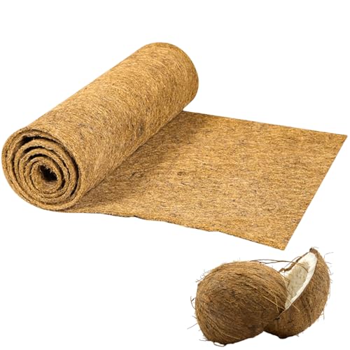 GOEDCH Kokosmatte aus 100% Kokosfasern: 40x200 cm Coco Liner Mulch für Pflanzen, Kokos Teppich für Tiere, Kokos Liner Rolle für Pflanzer, Fenster Kasten, Blumenkorb, Garten, Tierische Haustiermatte von GOEDCH