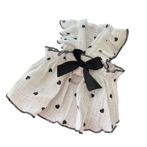 Hunde-Erdbeerkleid, Sommerkleidung, luxuriöser Hunderock, Haustier-Hundebekleidung, Schleife, Hosenträger für Chihuahua, Bichon, Mädchen, Hundekostüm (Schwarz, XL) von GOFDASY