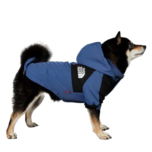 Hundebekleidung Regenmantel für kleine und große Hunde, Windjacke, Windjacke, Französische Bulldogge, Hoodie (Blau, Größe S (1,5–3 kg) von GOFDASY