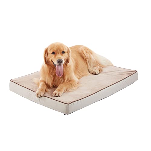 GOHOO PET Orthopädisches Hundebett aus Memory-Schaum, kühlendes Hundebett für extra große Hunde, wasserdichtes Haustierbett für die Box mit abnehmbarem waschbarem Bezug, XXL (119,4 cm, 50 kg) von GOHOO PET