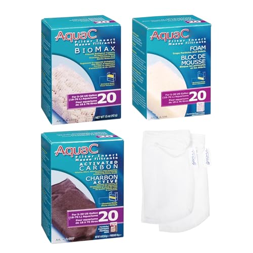 Gokul Brands AquaClear 20 Kochfeld-Wartungs- und Ersatz-Filtermedien, einschließlich Netzbeutel der Marken Gokul (AquaClear Aktivkohleeinsätze, 45 g, 1 Packung, BioMax Media 42 g, Filterschaumeinsatz, Gokul Brands AquaClear 20 Kochfeld-Wartungs- und Ersatz-Filtermedien, einschließlich Netzbeutel der Marken Gokul (AquaClear Aktivkohleeinsätze, 45 g, 1 Packung, BioMax Media 42 g, Filterschaumeinsatz, von GOKUL BRANDS