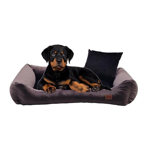 GoldenDog Hundebett Hundebett weicher Hundekorb Flauschige wasserdichte Hundematratze mit erhöhtem Rand Soft Sofa für Hund, Katze Velvet Royal Sofa von GOLDEN DOG