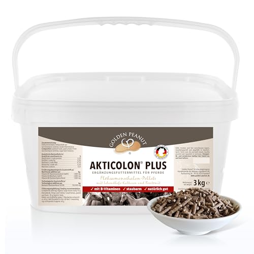 GOLDEN PEANUT Akticolon® Plus Flohsamenpellets 3 kg – Bentonit, prebiotisch, Vitamin B Komplex, natürlich, das Original von GOLDEN PEANUT