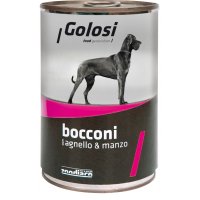 Nahrung für Hunde Bocconi Lamm & Rindfleisch 400 g by Zodiaco GOLOSI Food Generation von Golosi