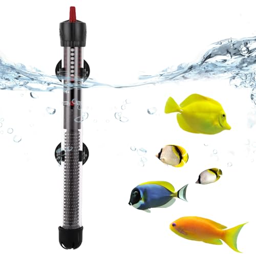 Aquarium Heizung 100W, Aquarium Heizstab Einstellbar Mit Thermostat Regelheizer, Einstellbar Aquarium Heizung Mit Saugnäpfen, Für Fischtanks Schildkrötenaquarien Und Aquarium 20l-100l (20-34°C) von GOMETY