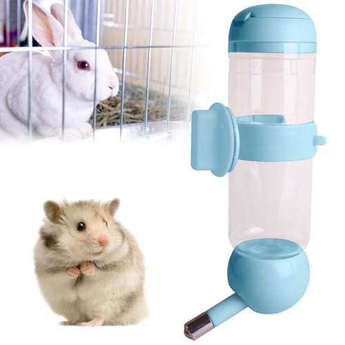 Hamster Wasserspender, 500ml Hamster Trinkflasche, Haustier Automatischer Wasserspender, Geeignet für Hamster, Kaninchen und andere Kleintiere Blau von GOMETY