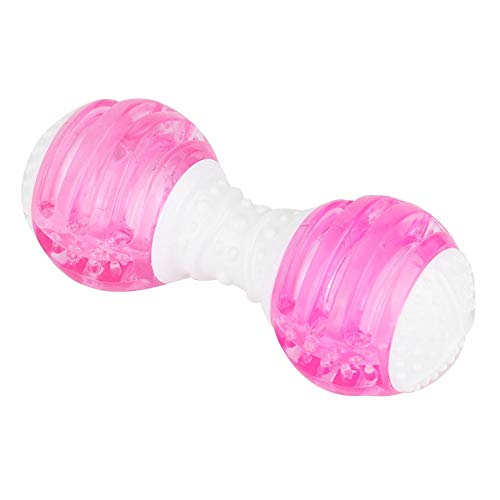 AMONIDA Hantelform Haustier Spielzeug, Molar Reinigung Zähne Spielzeug Langlebiges Hund Molar Spielzeug, Kauen Hantel Hundespielzeug für Hunde, Katzen(Pink) von GONDMAX